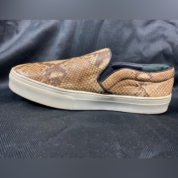Celine Python Snakeskin Slip-on Sneakers Skater Almond Toe - Picture 11 of 14
